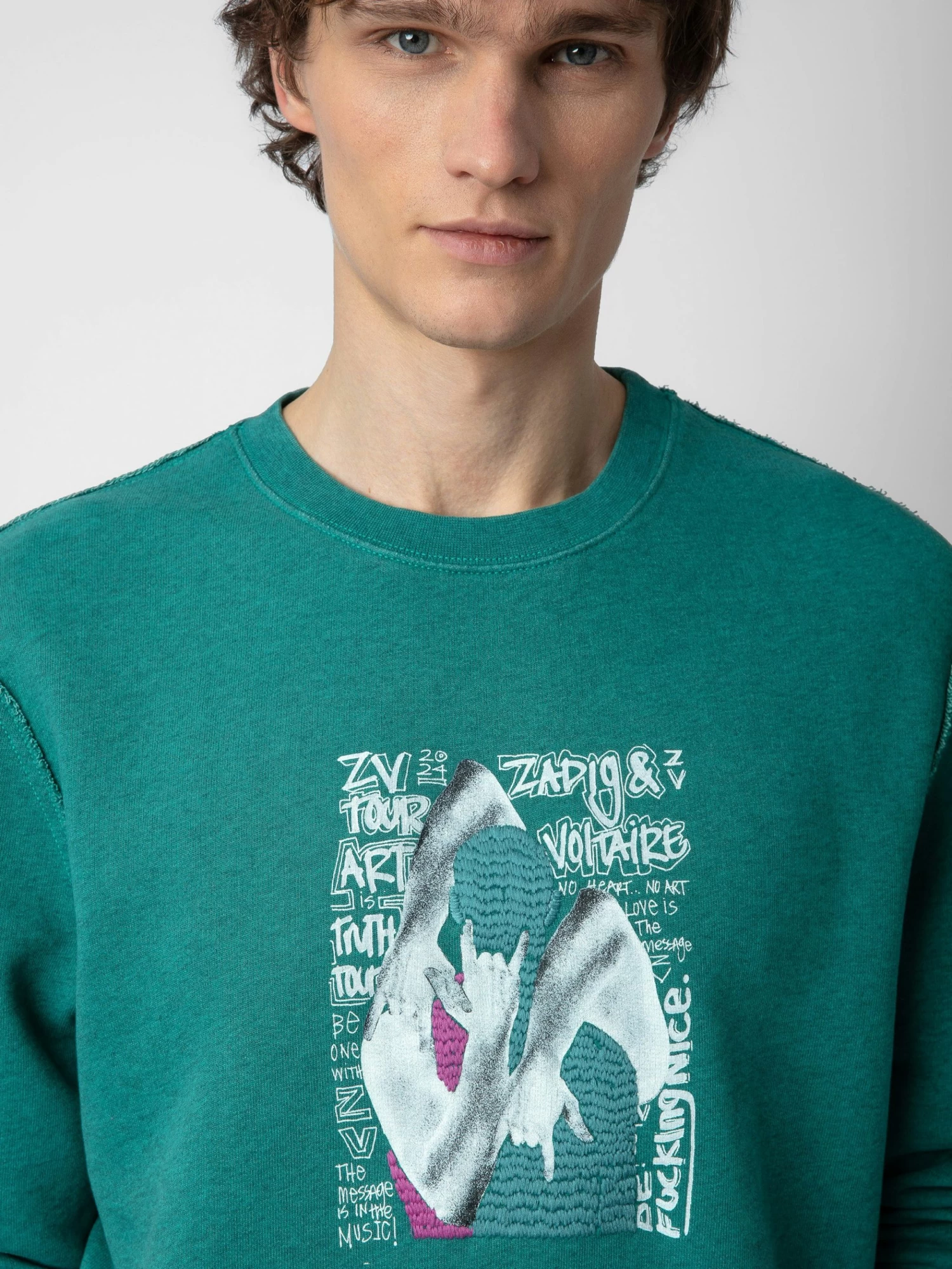 Zadig & Voltaire Simba Sweatshirt Aqua - Image 3