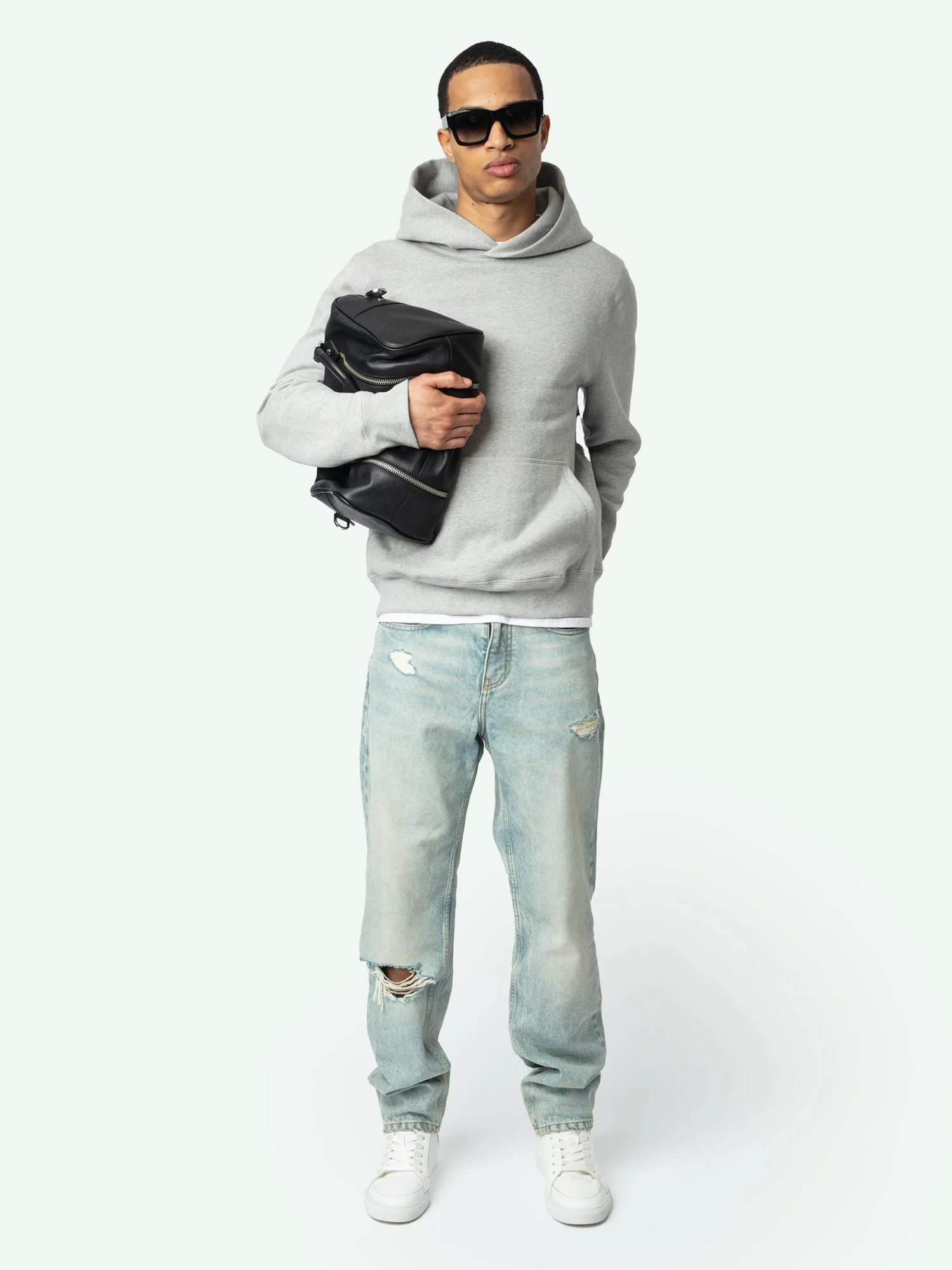 Zadig & Voltaire Sanchi Sweatshirt Gris Chine - Image 3