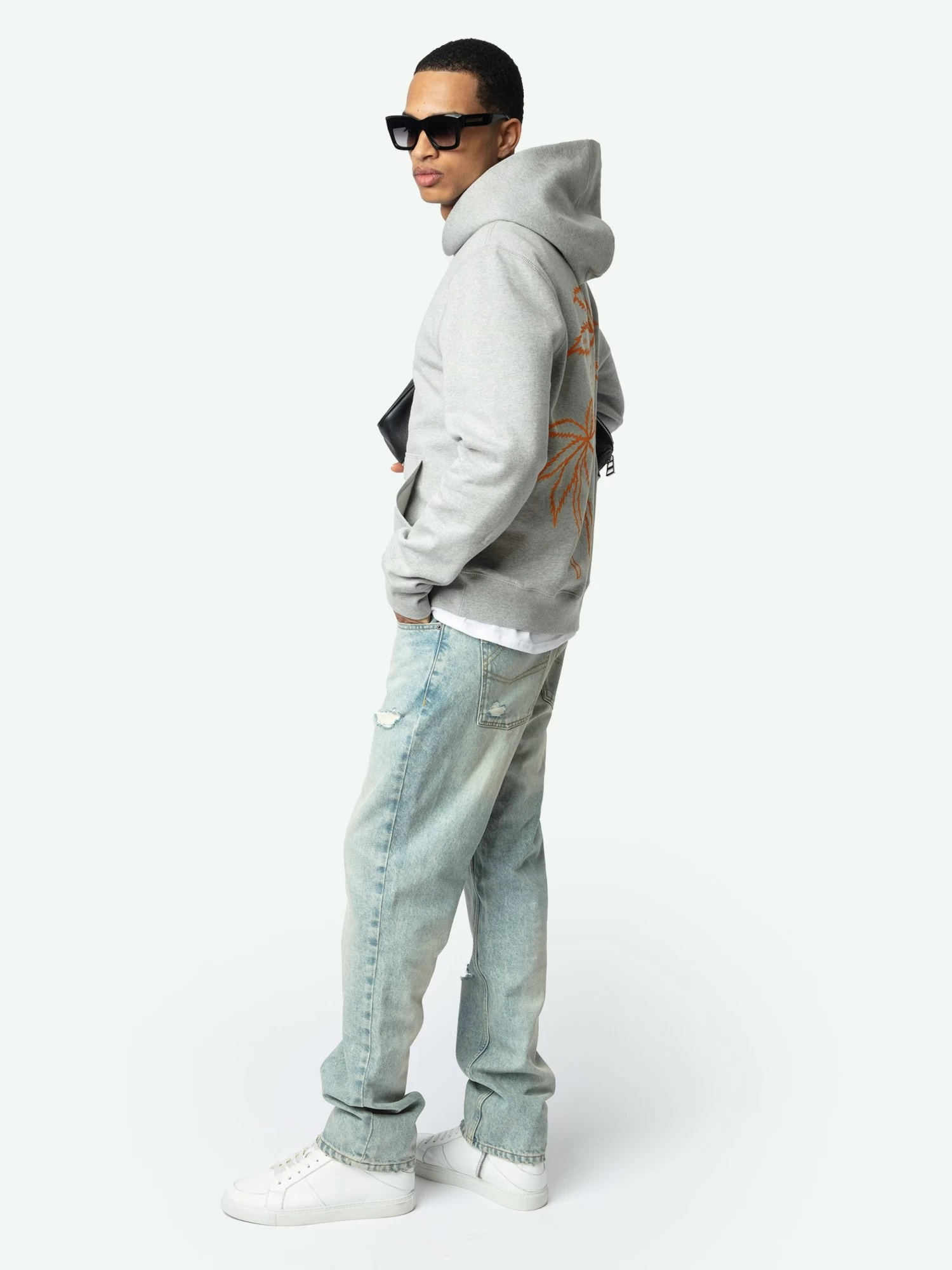 Zadig & Voltaire Sanchi Sweatshirt Gris Chine - Image 4