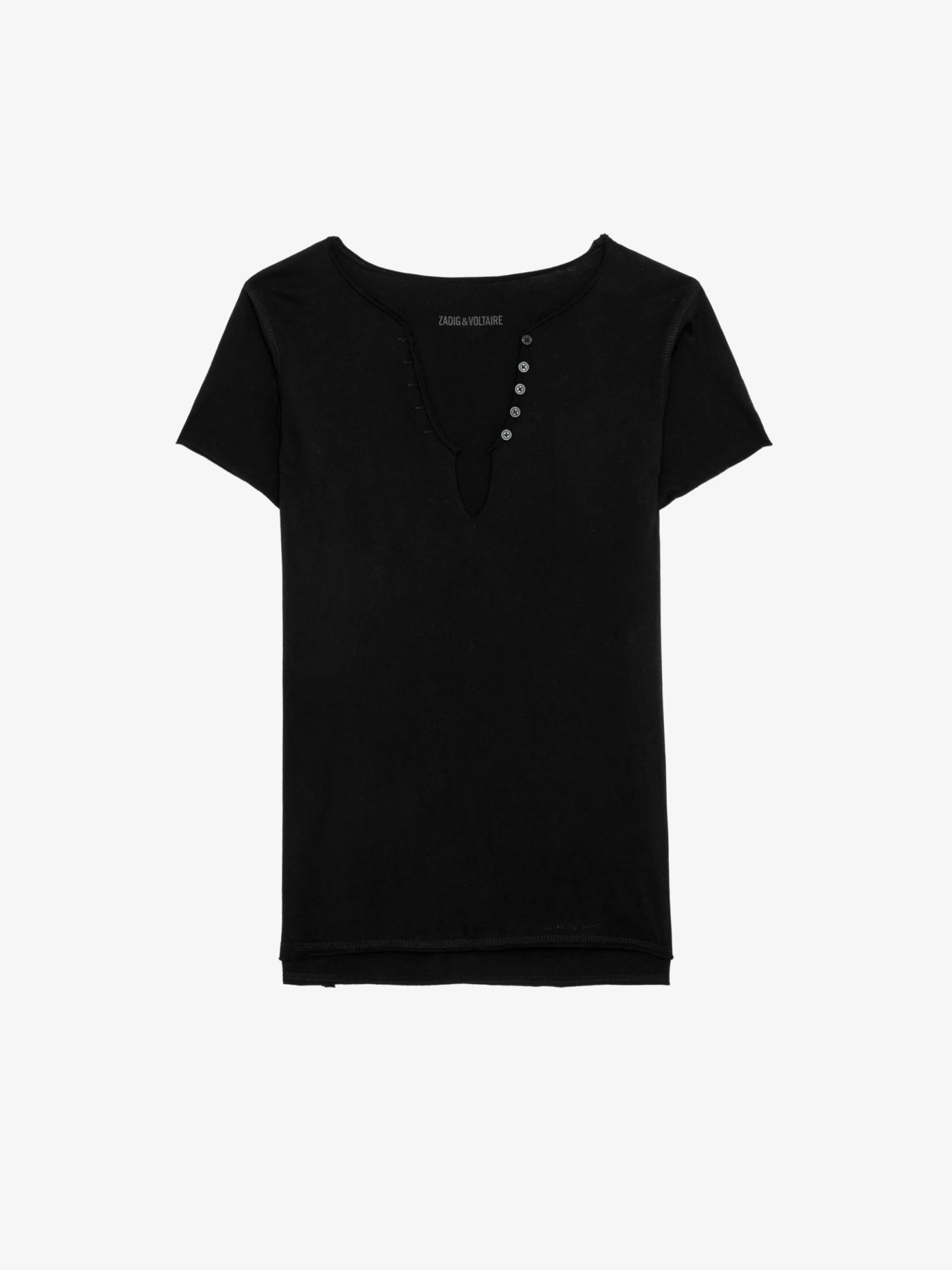 Zadig & Voltaire Tuni Henley T-shirt Black - Image 7