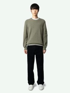 Zadig & Voltaire Kennedy Arrow Cashmere Sweater Kaki