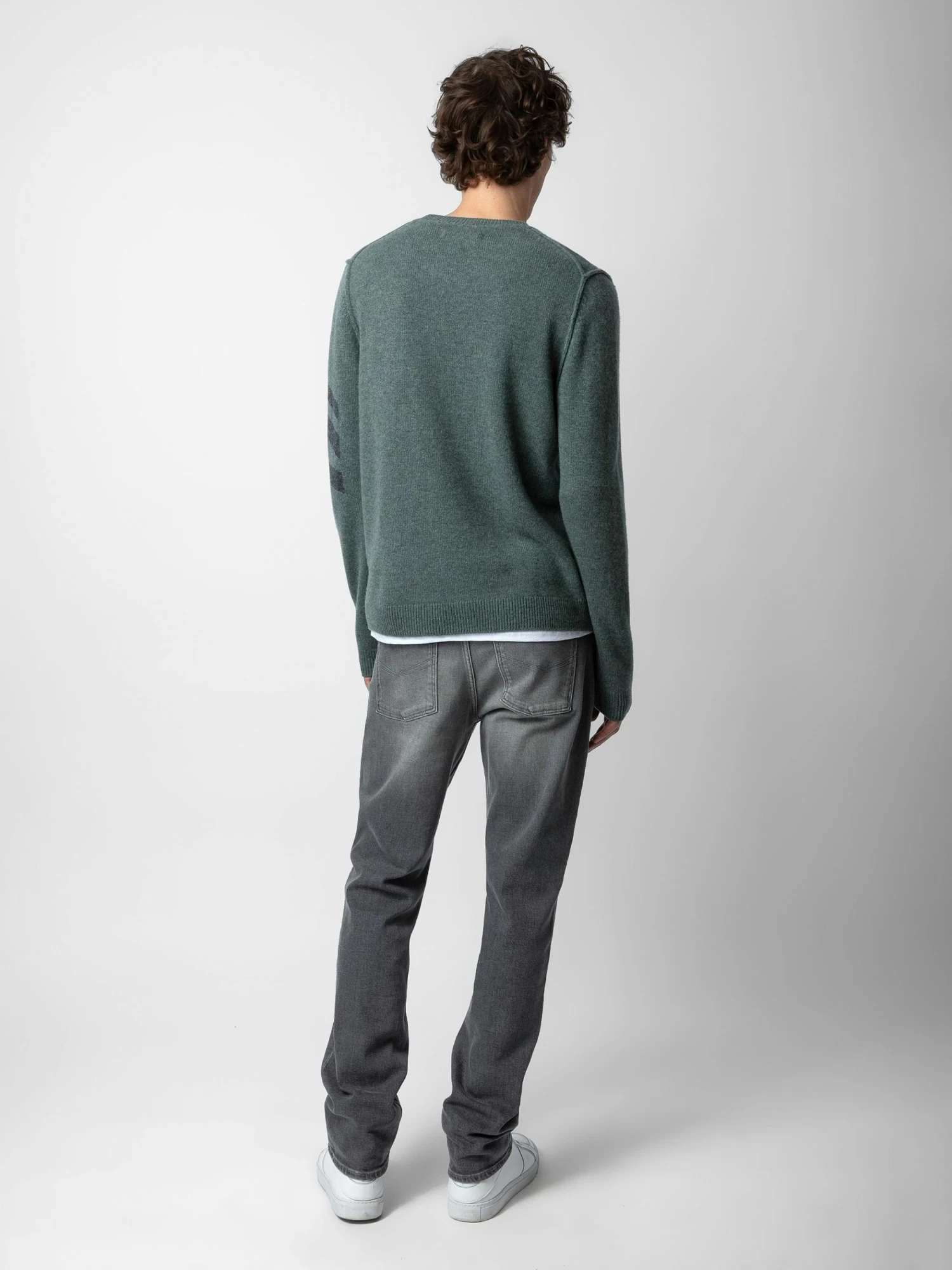 Zadig & Voltaire Kennedy Cashmere Sweater Bleu Treillis - Image 2