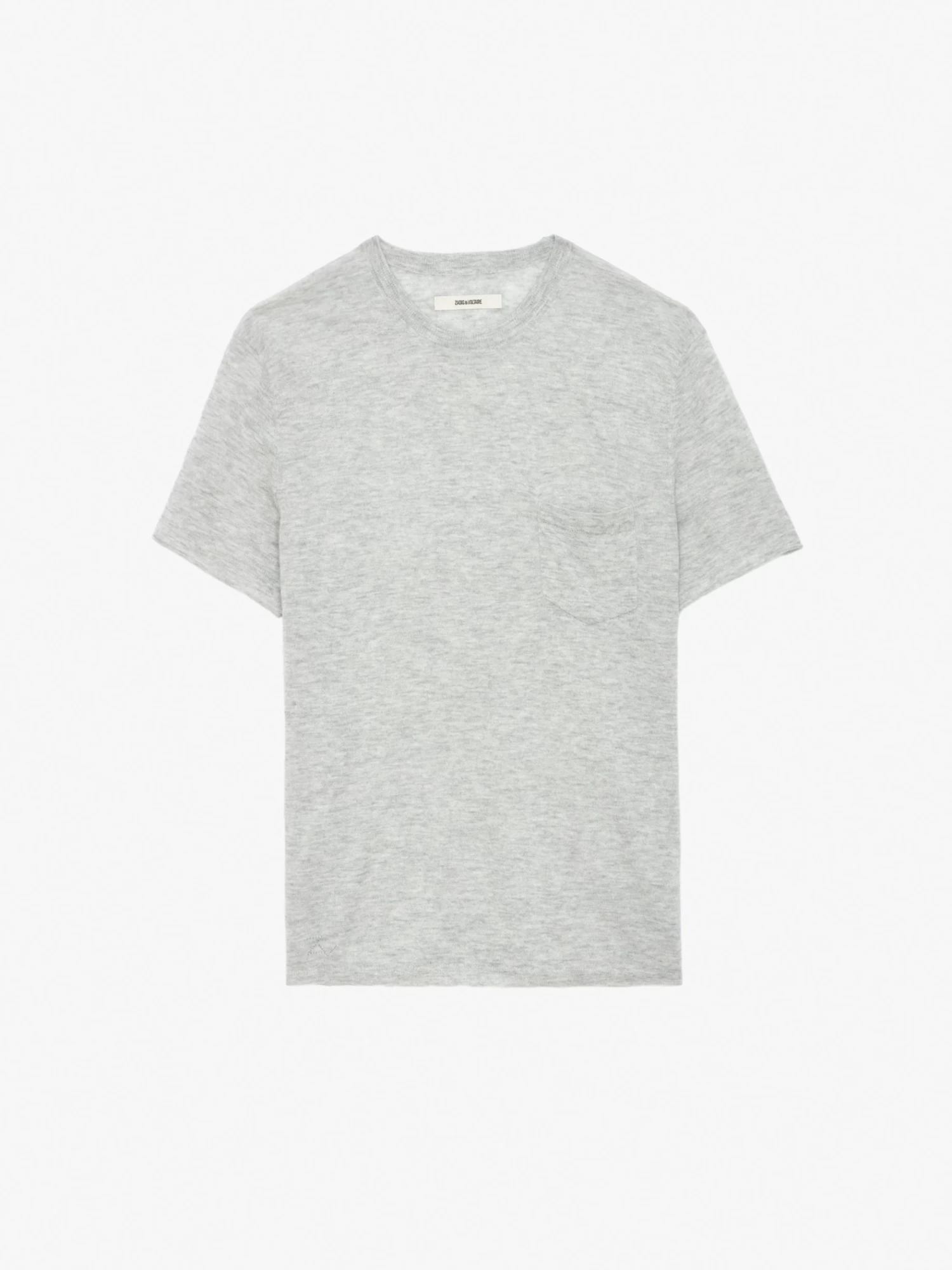 Zadig & Voltaire Jimmy Cashmere Sweater Gris Chine Clair - Image 5