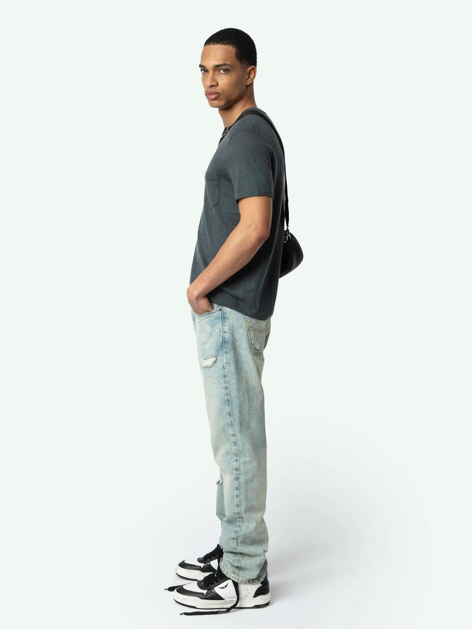 Zadig & Voltaire Jimmy Cashmere Sweater Vert De Gris - Image 4