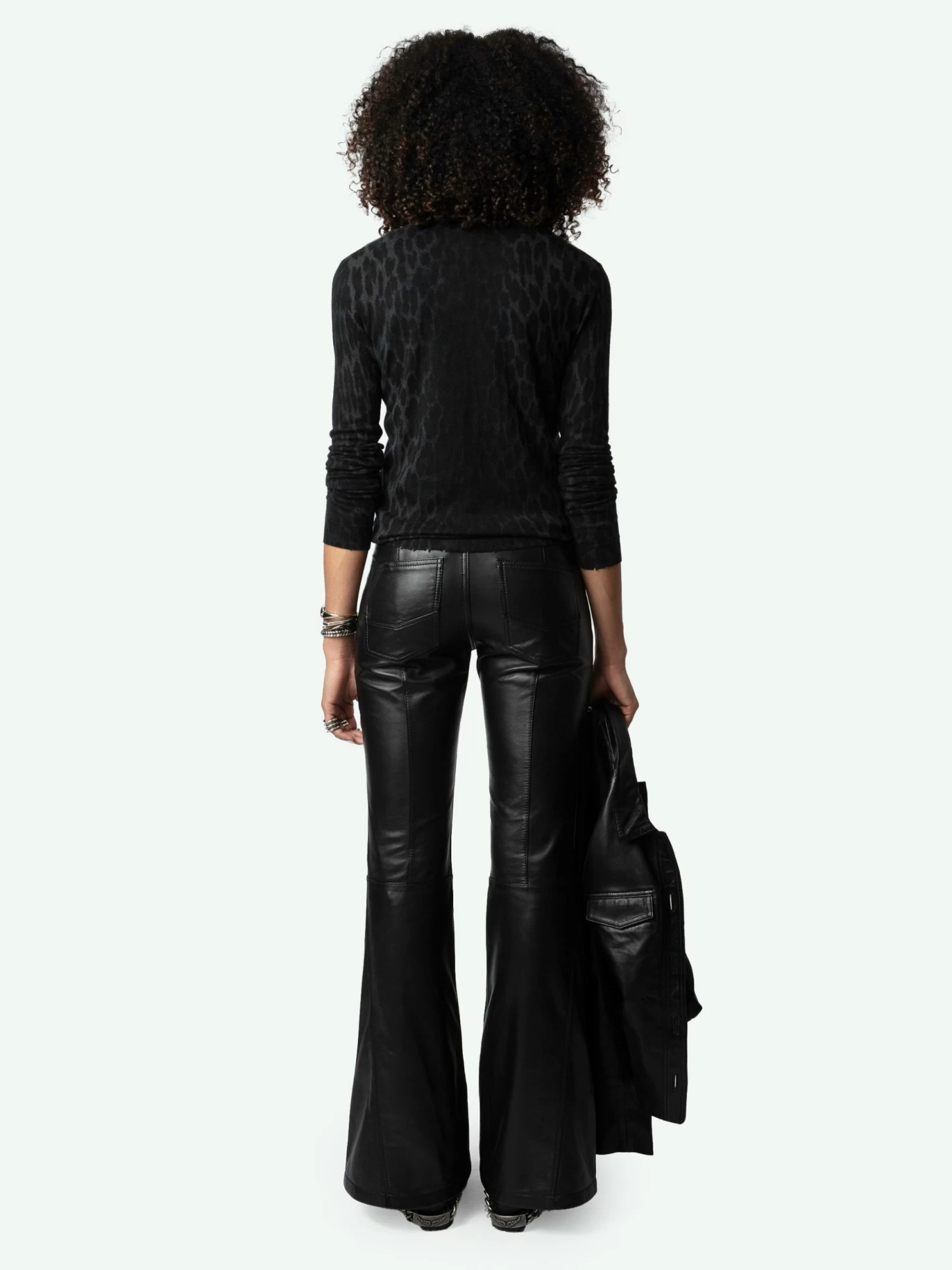 Zadig & Voltaire Rivy Leopard Cashmere Sweater Peaks - Image 2