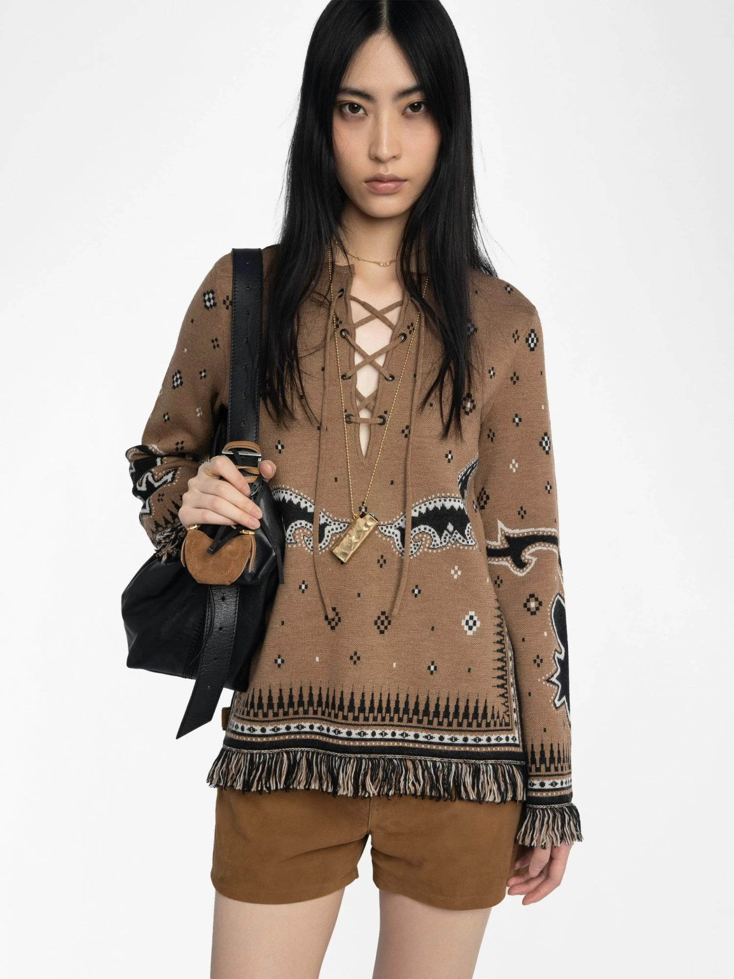 Zadig & Voltaire Leon Wool Sweater Daim - Image 4