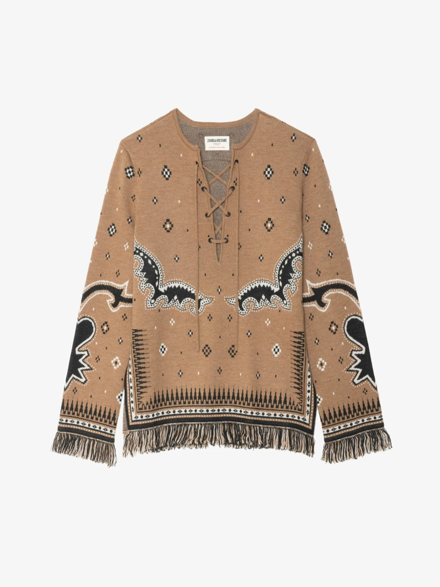 Zadig & Voltaire Leon Wool Sweater Daim - Image 8