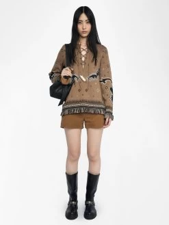 Zadig & Voltaire Leon Wool Sweater Daim