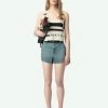Zadig & Voltaire Dillie Crochet Knit Tank Top Ecru