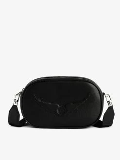 Zadig & Voltaire Rock With You Leather Camera Crossbody Bag Black