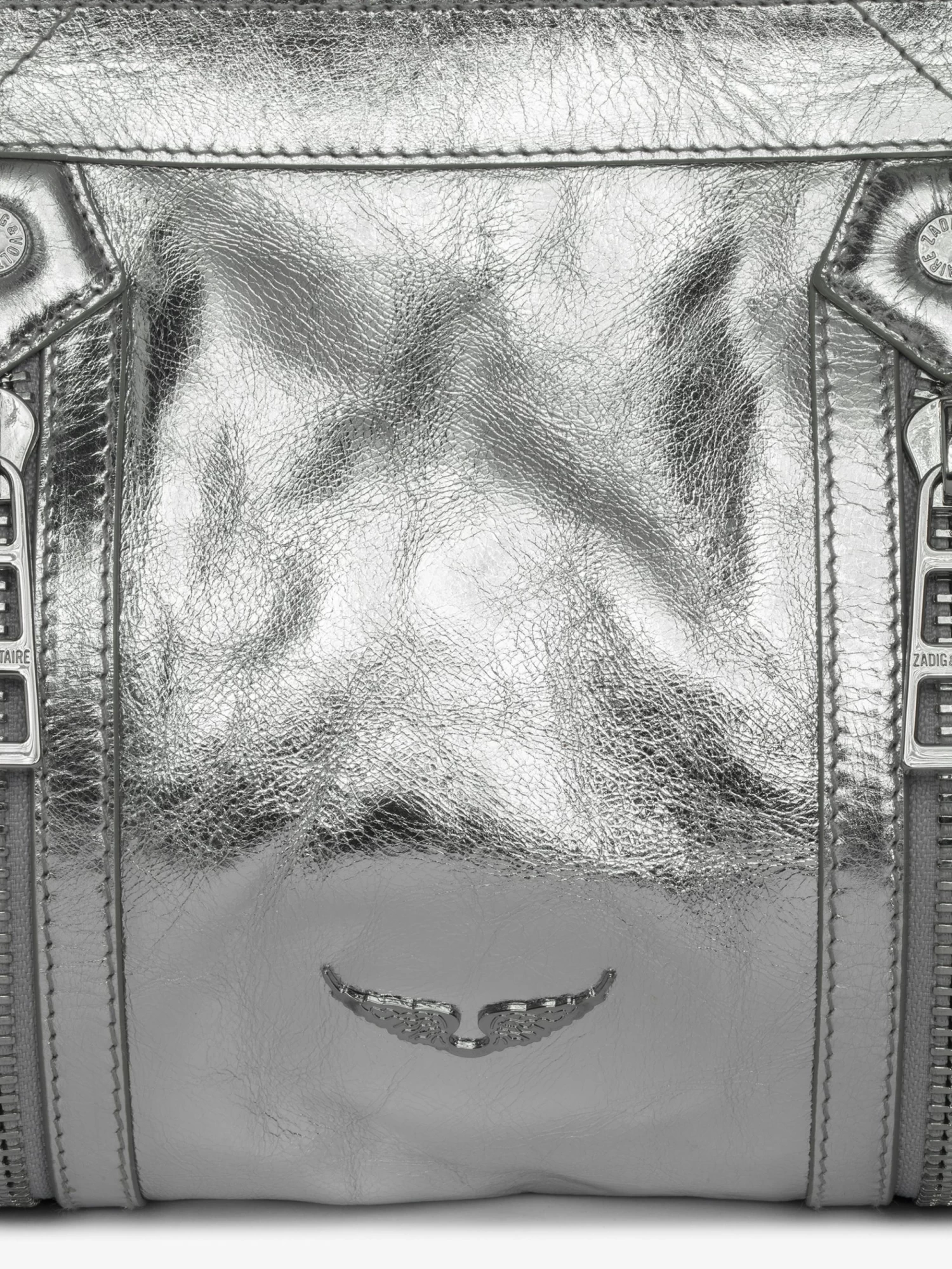 Zadig & Voltaire Sunny Moody Vintage Metal Bag Silver - Image 8