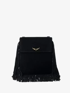 Zadig & Voltaire Rockson Nano Suede Clutch Black