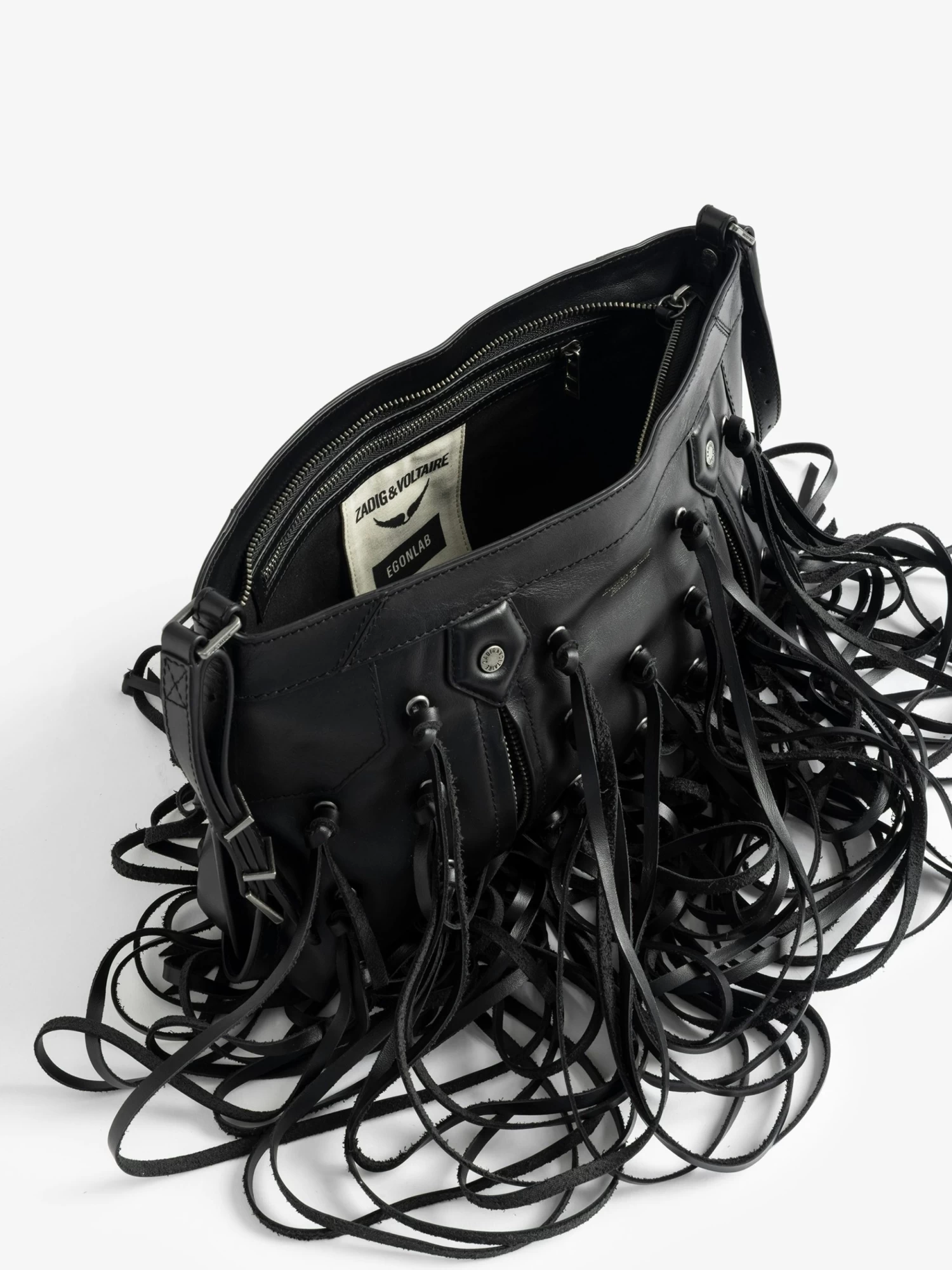 Zadig & Voltaire Sunny Moody Fringes Bag Black - Image 4