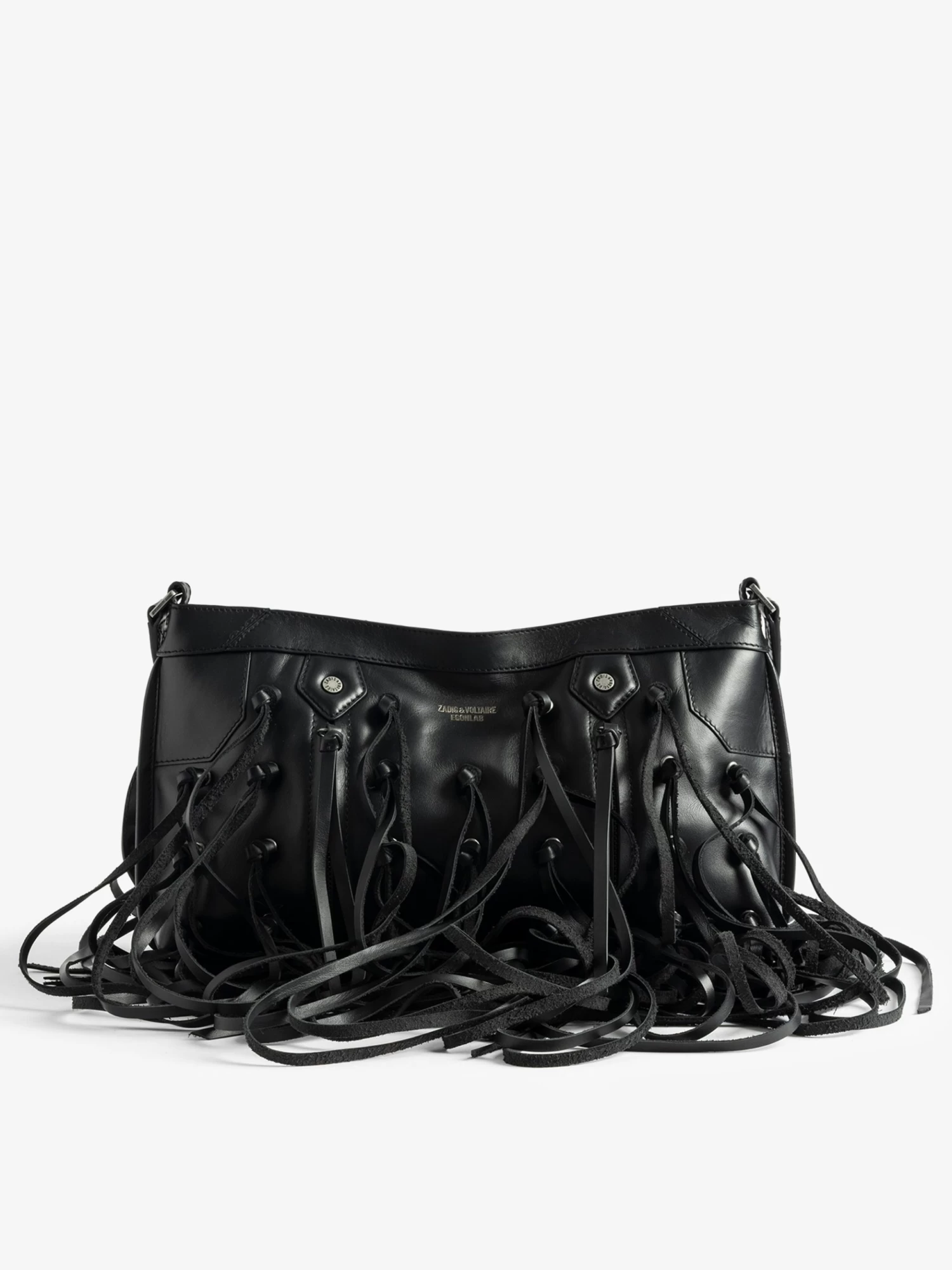 Zadig & Voltaire Sunny Moody Fringes Bag Black