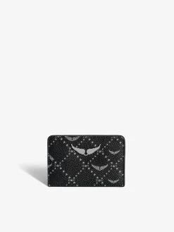 Zadig & Voltaire ZV Pass Monogram Card Holder Black