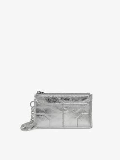 Zadig & Voltaire Sunny Card Cardholder Vintage Metal Silver