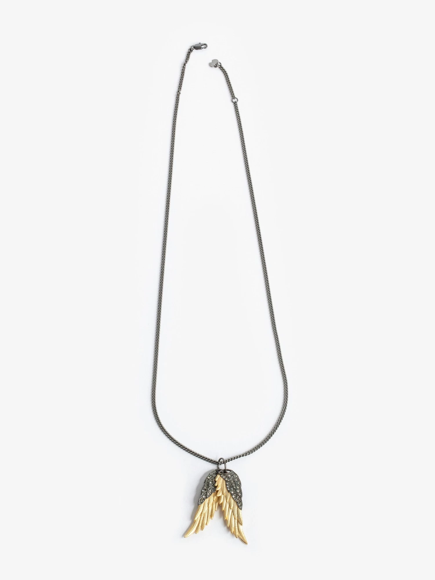 Zadig & Voltaire Rock Feather Pendant Necklace Old Gold - Image 3