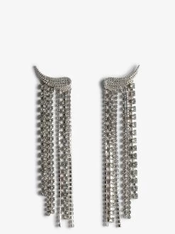 Zadig & Voltaire Rock Color Earrings Shiny Silver