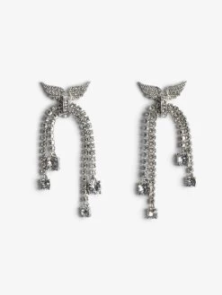 Zadig & Voltaire Rock Node Earrings Shiny Silver