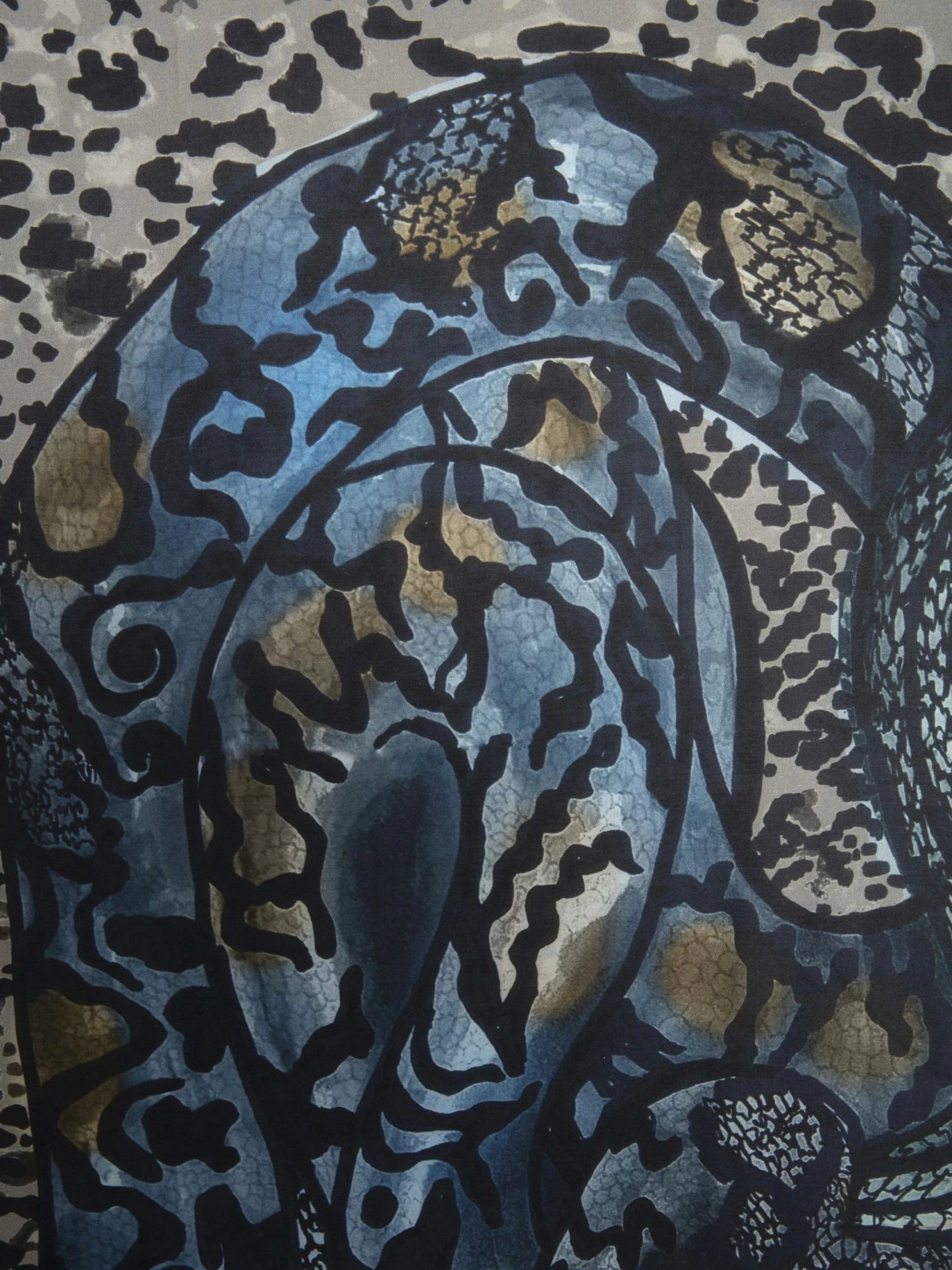 Zadig & Voltaire Billie Snakes Scarf Medium Grey - Image 4