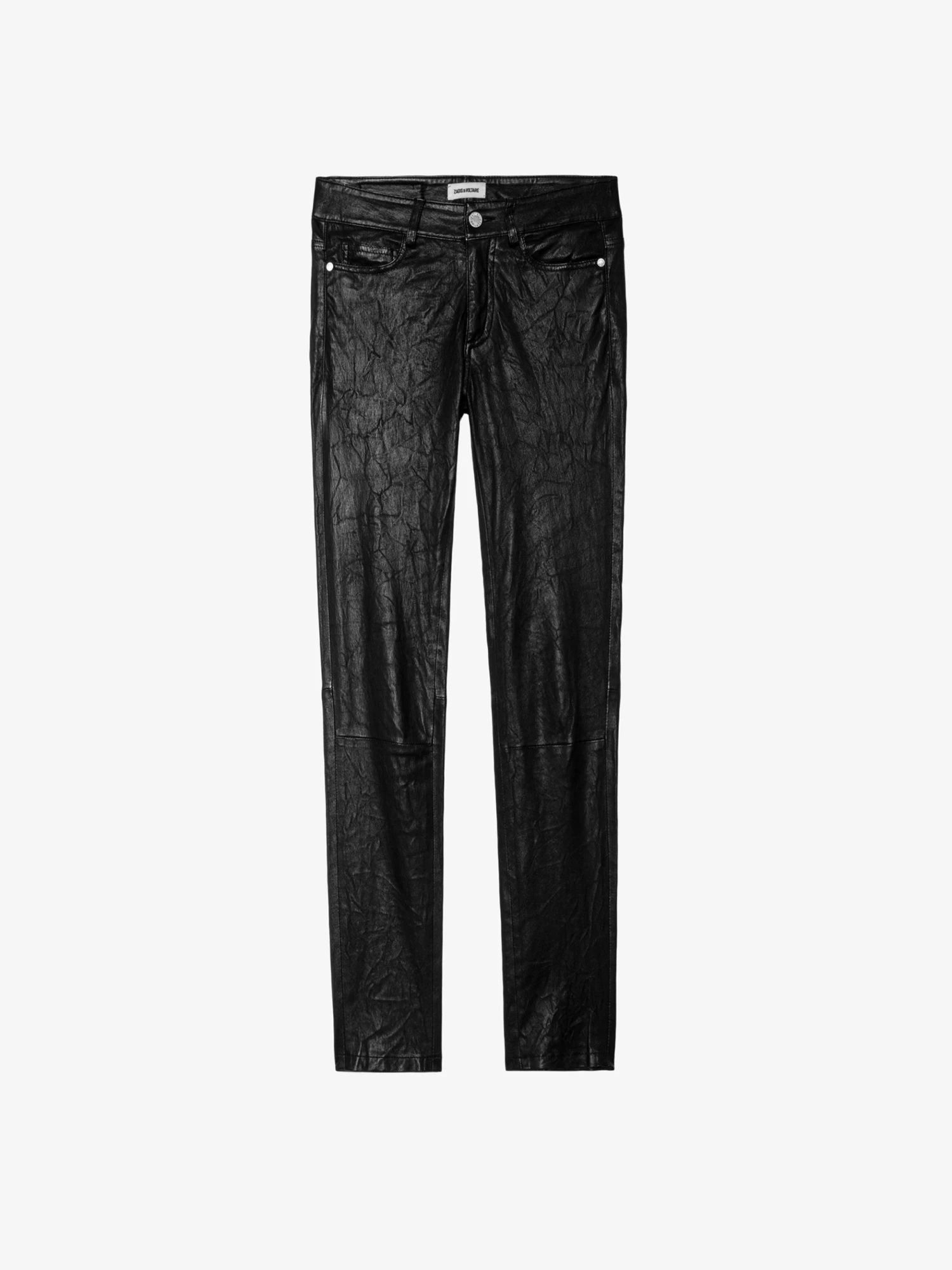 Zadig & Voltaire Phlame Crinkled Leather Pants Black - Image 6