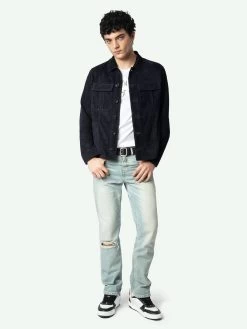 Zadig & Voltaire Kuba Suede Jacket Encre