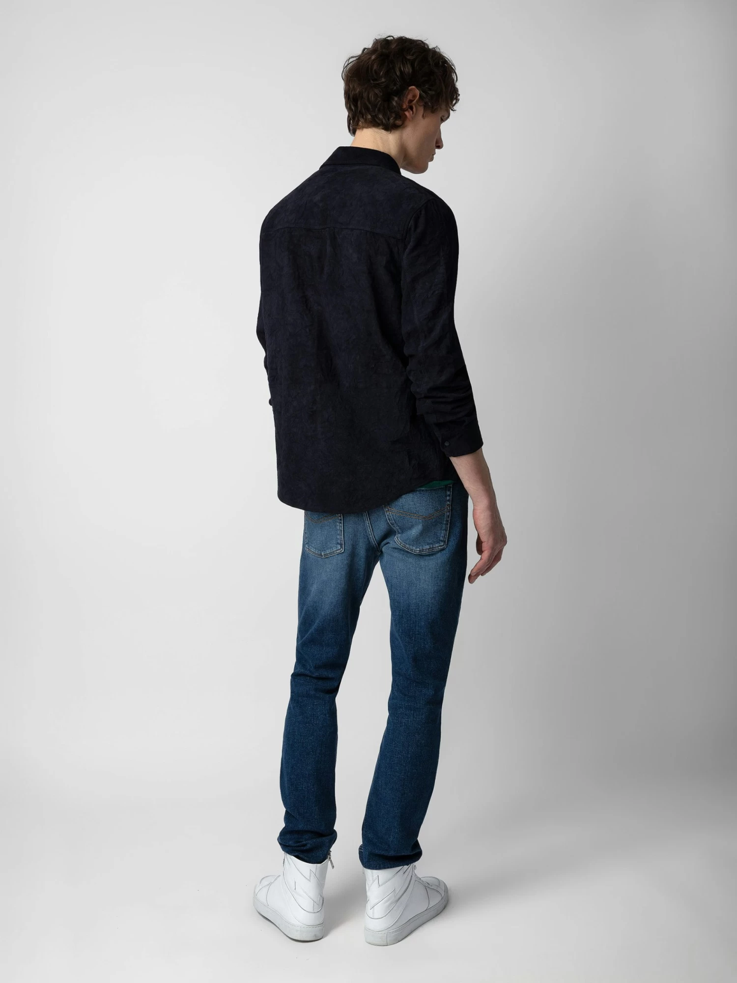 Zadig & Voltaire Serge Suede Shirt Encre - Image 2