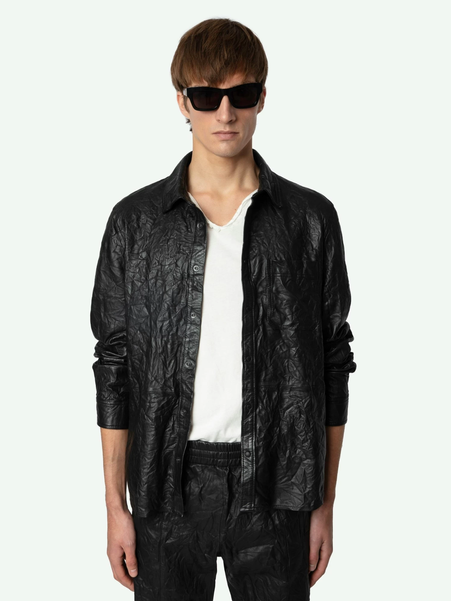 Zadig & Voltaire Serge Leather Shirt Black - Image 3