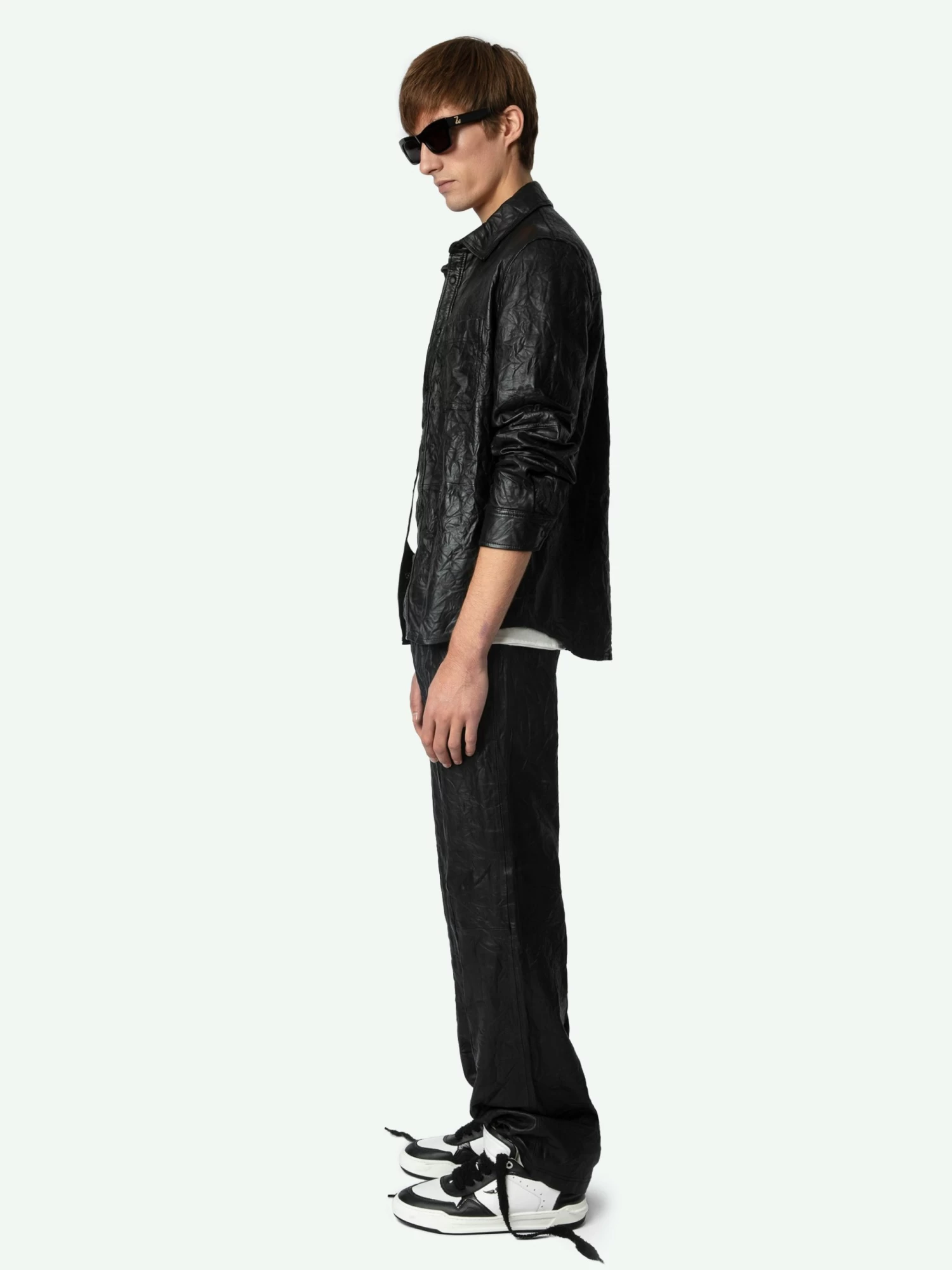 Zadig & Voltaire Serge Leather Shirt Black - Image 4