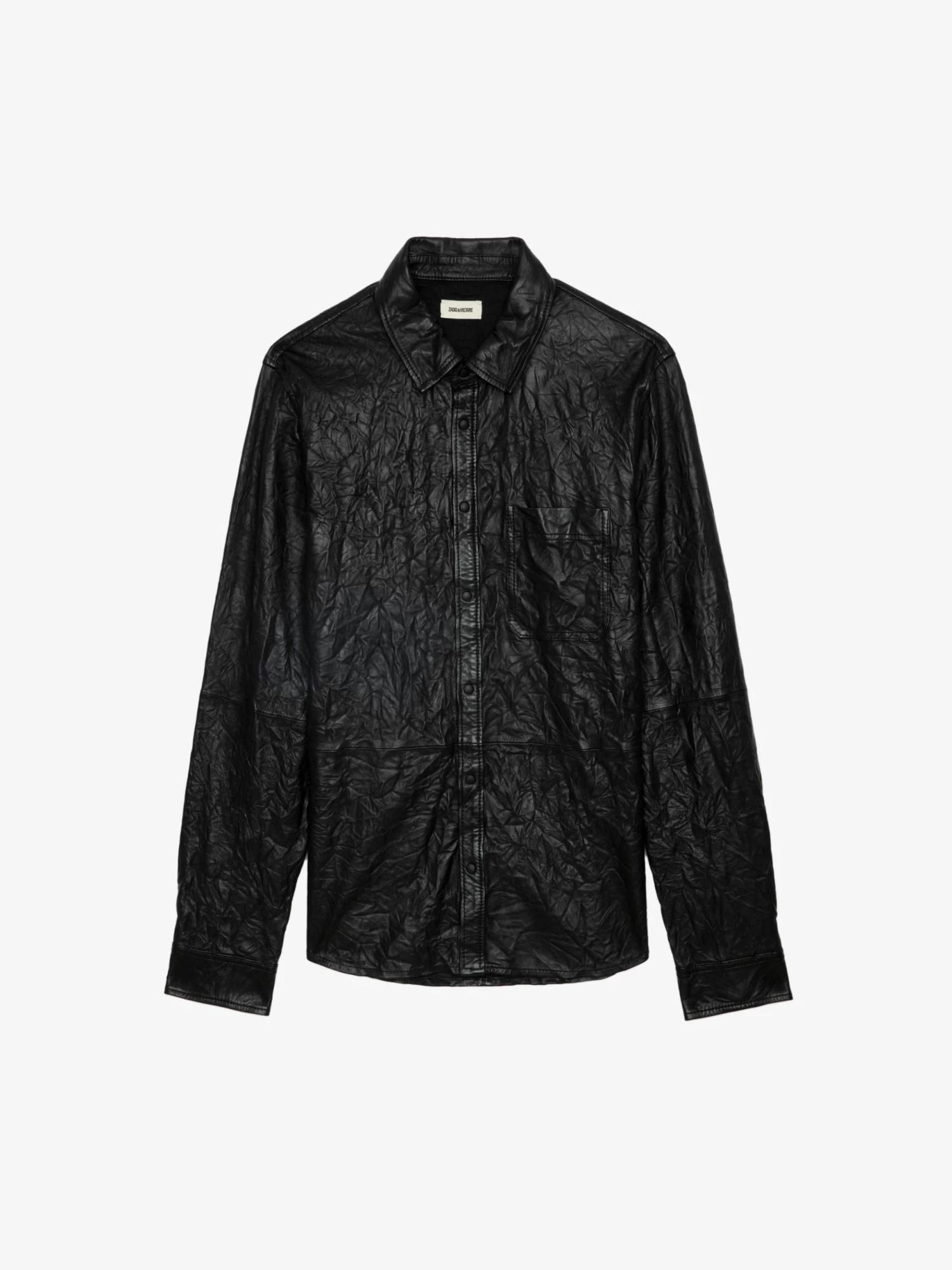Zadig & Voltaire Serge Leather Shirt Black - Image 8