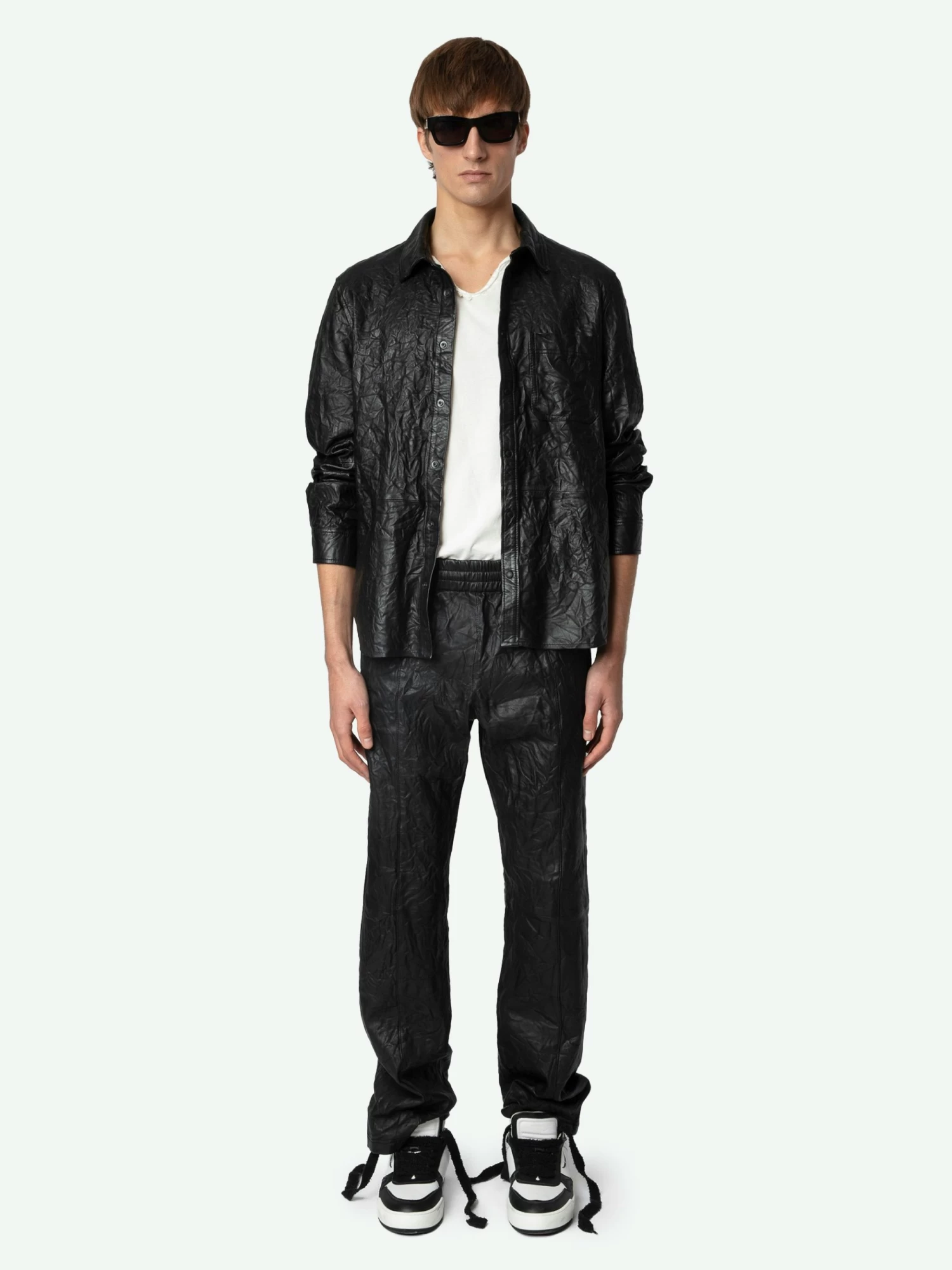 Zadig & Voltaire Serge Leather Shirt Black