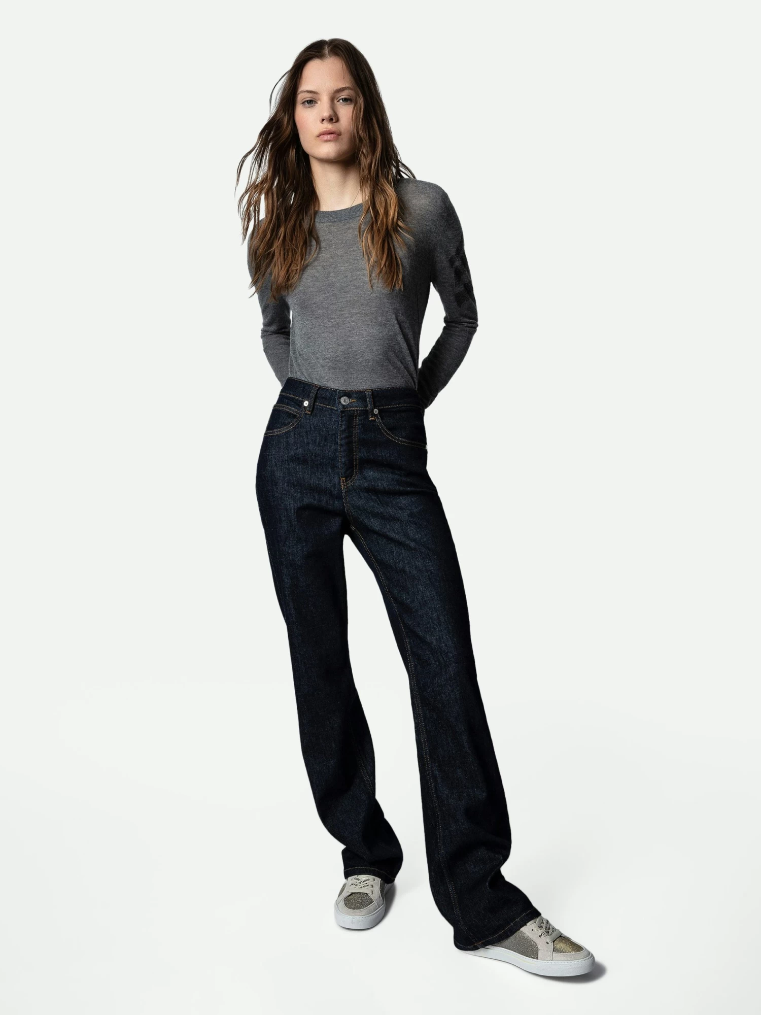 Zadig & Voltaire ZV1747 Low-Top Sneakers Silver - Image 4