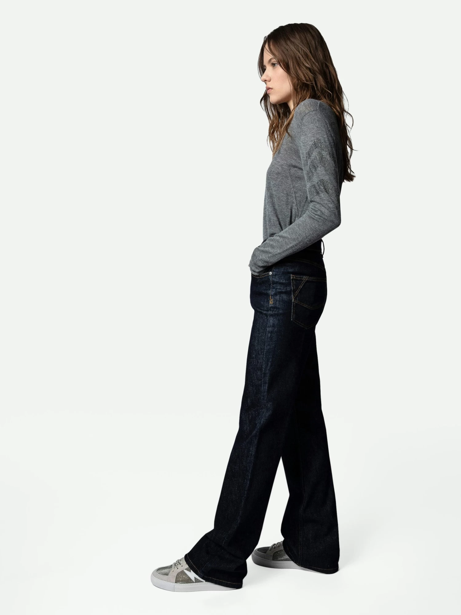 Zadig & Voltaire ZV1747 Low-Top Sneakers Silver - Image 5