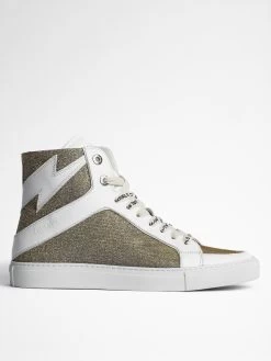 Zadig & Voltaire ZV1747 High Flash Sneakers Silver