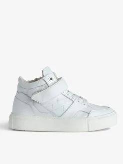 Zadig & Voltaire ZV1747 Flash Chunky Mid-Top Sneakers White