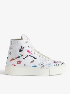 Zadig & Voltaire ZV1747 High Flash Chunky High-Top Sneakers White
