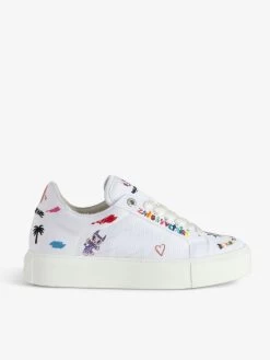 Zadig & Voltaire ZV1747 La Flash Chunky Low-Top Sneakers White
