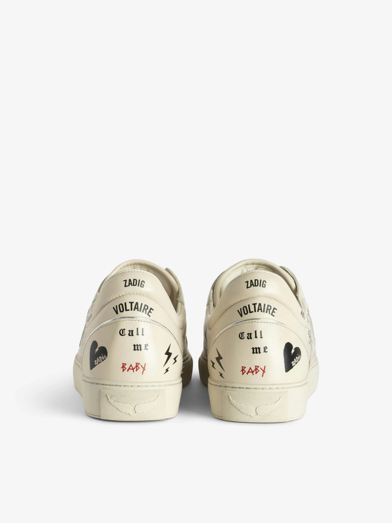 Zadig & Voltaire Low-Top Fly On Sneakers Silver - Image 5