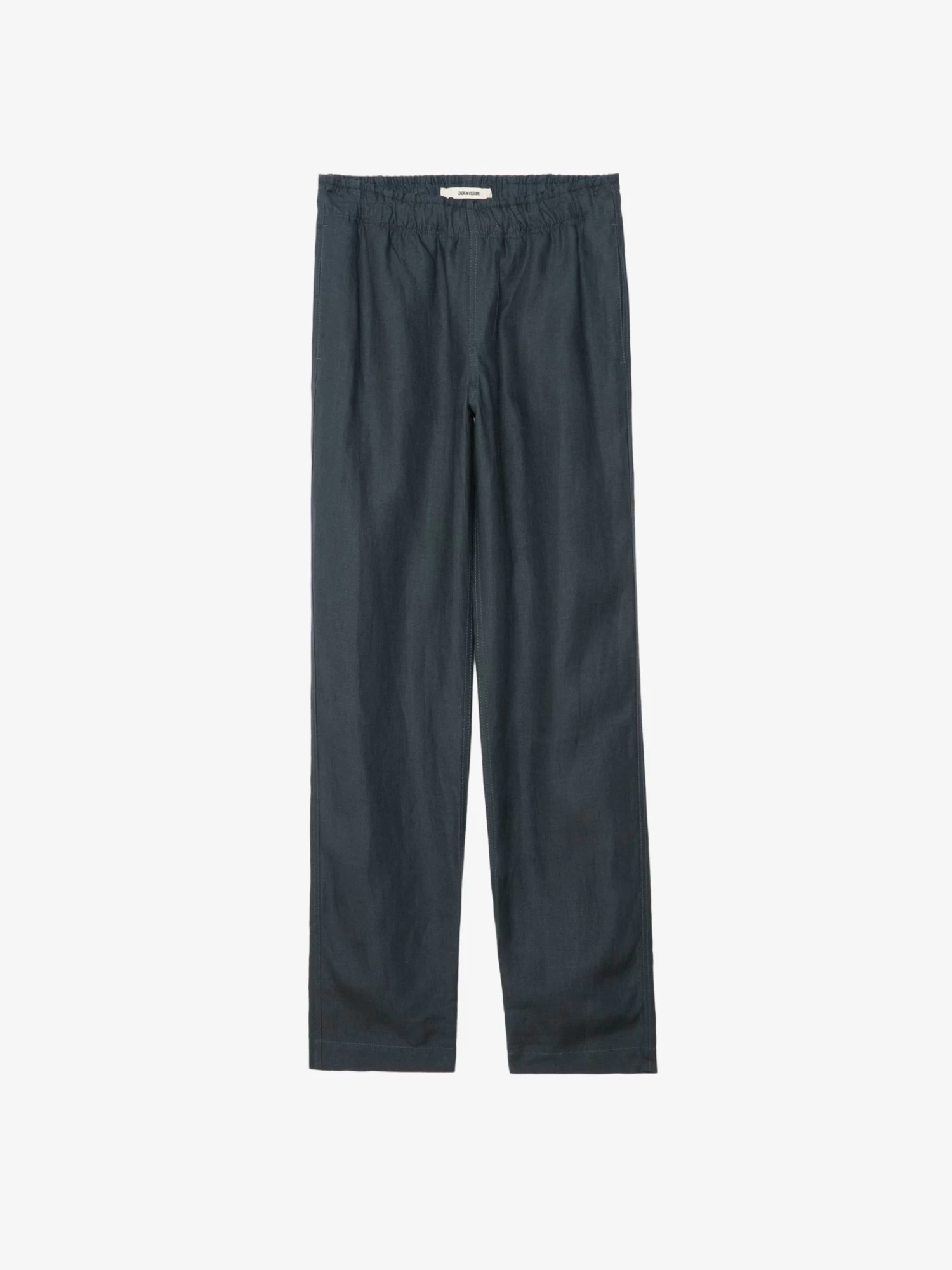 Zadig & Voltaire Pix Linen Pants Vert De Gris - Image 5