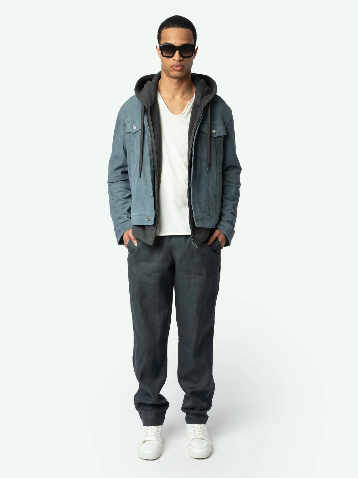 Zadig & Voltaire Pix Linen Pants Vert De Gris