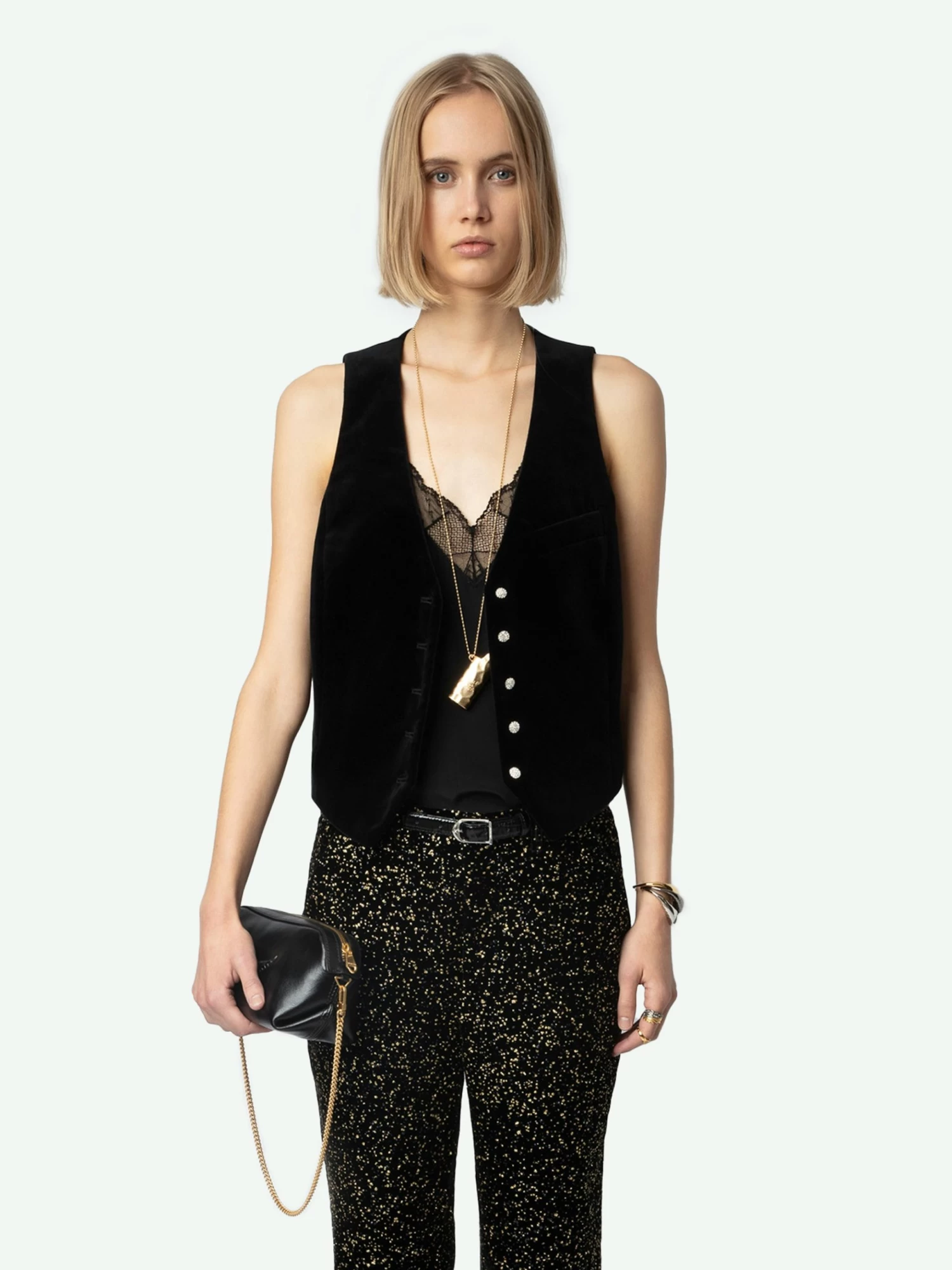 Zadig & Voltaire Velvet Emaux Blazer Black - Image 3