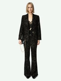 Zadig & Voltaire Velvet Valse Blazer Black