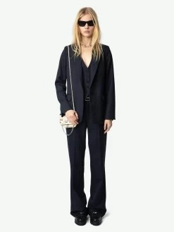 Zadig & Voltaire Valse Wool Blazer Encre