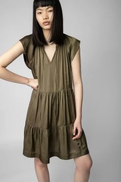 Zadig & Voltaire Rito Satin Dress Laurier