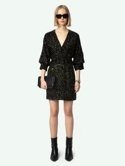 Zadig & Voltaire Rosli Velvet Dress Black