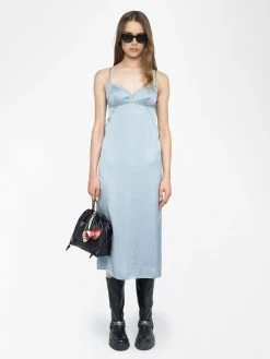 Zadig & Voltaire Rialta Satin Dress Cloud