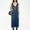 Zadig & Voltaire Renzo Satin Dress Blueberry