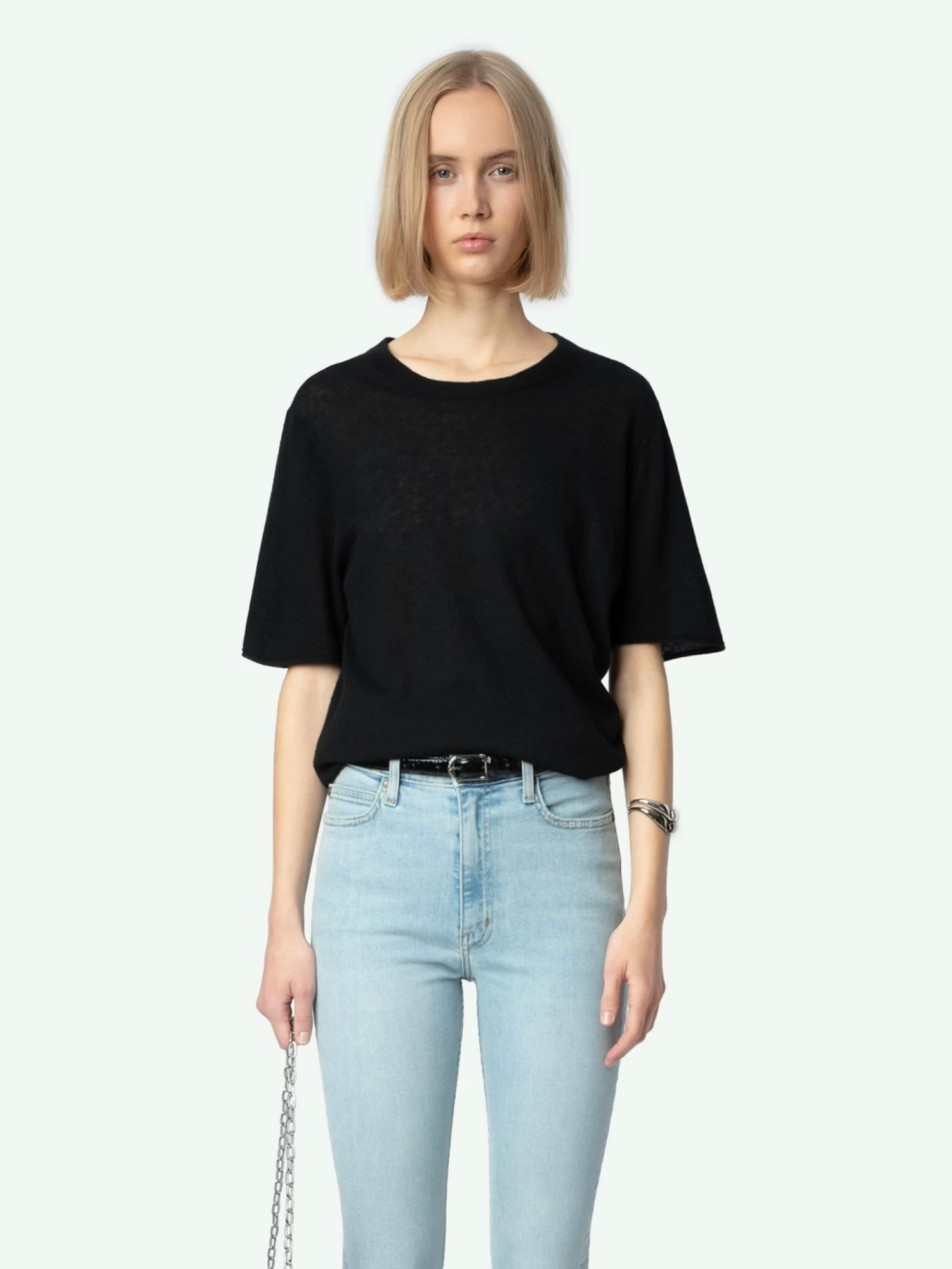 Zadig & Voltaire Tina Cropped Skinny Jeans Light Wash - Image 3