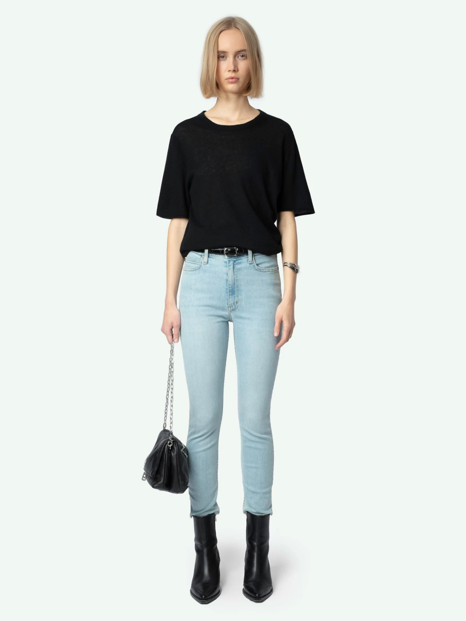 Zadig & Voltaire Tina Cropped Skinny Jeans Light Wash