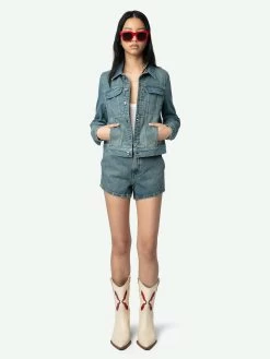 Zadig & Voltaire Kioky Denim Jacket Light Blue